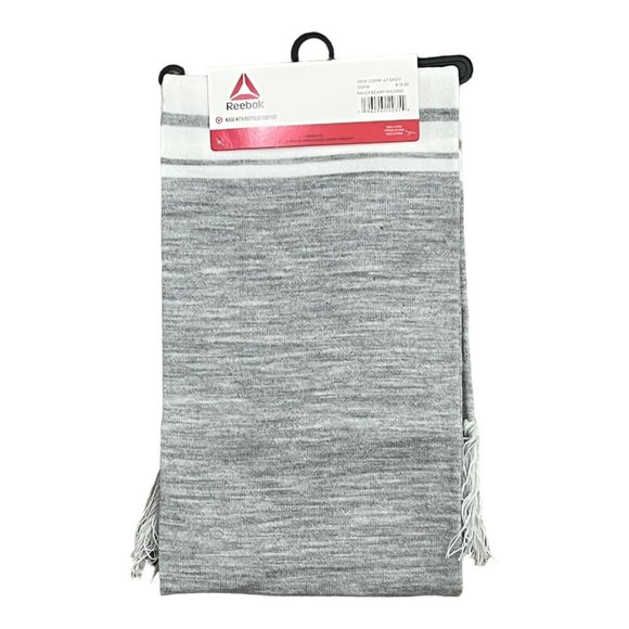 Reebok Rally Scarf with Fringe Soft Recycle Material Logo NWT - Picture 2 of 2